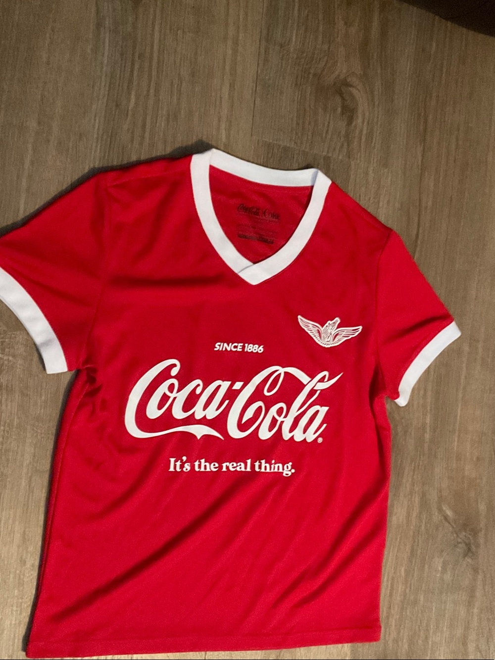 Coca Cola Red Tee with White Logo and Trim